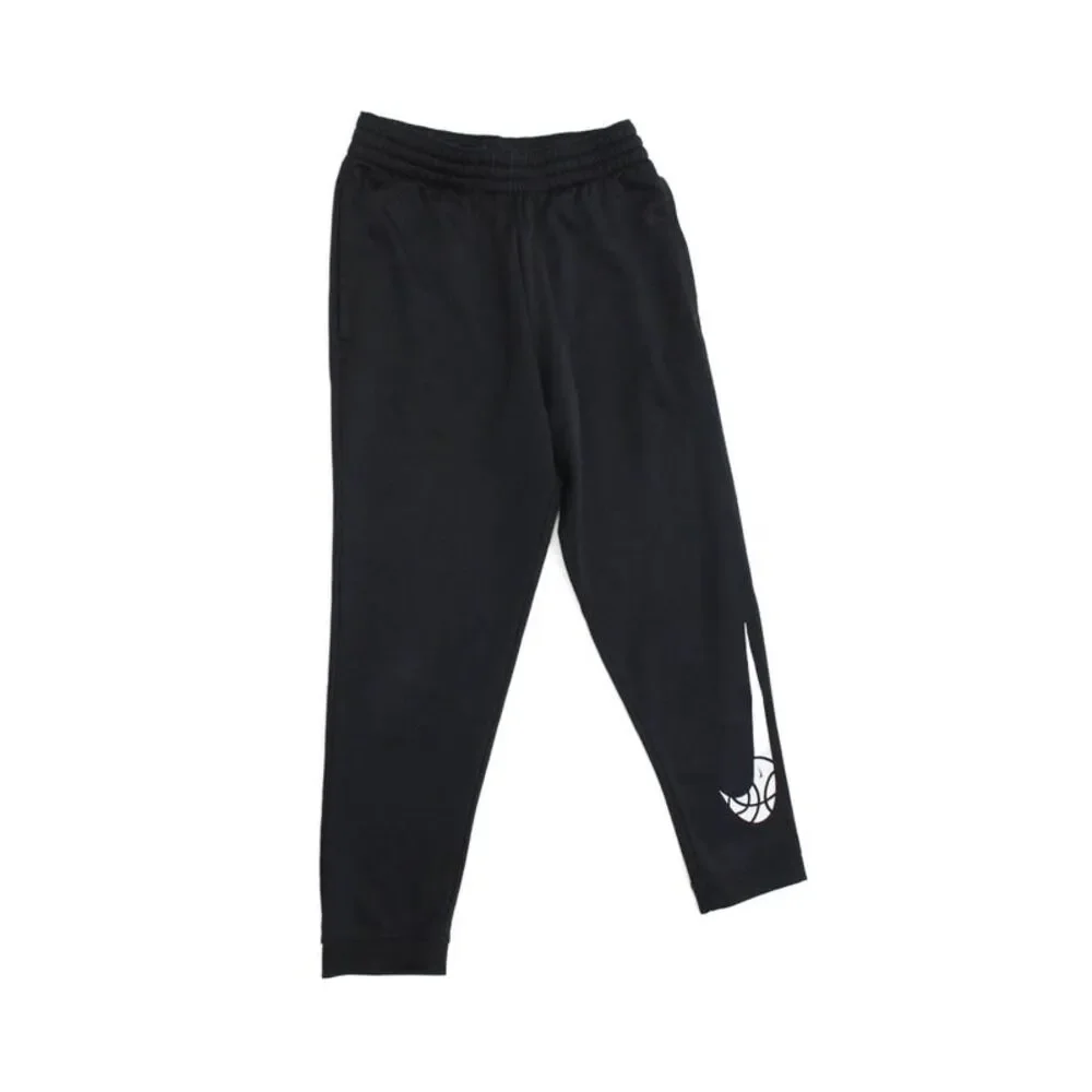 Nike Boys Solid Stretch Waist Tapered Sweatpants Black Size S